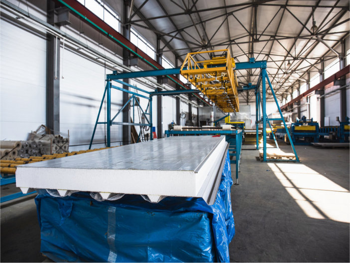 sandwich panels production process